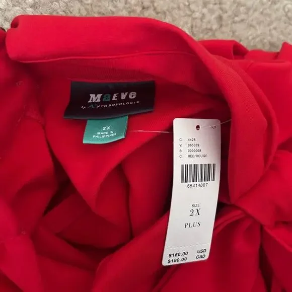 Anthropologie Red Long Sleeve Dress - Picture 8 of 8